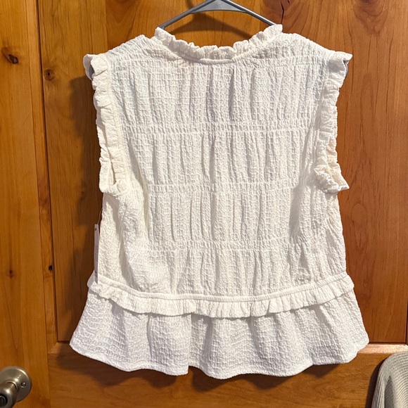 Cream Ruffle Blouse, new - Picture 2 of 4